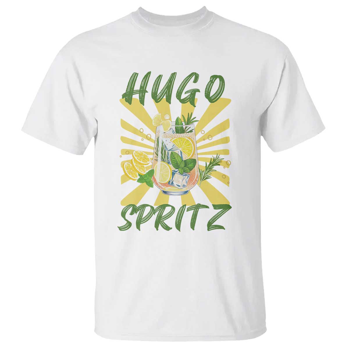 Hugo Spritz T Shirt Funny Tropical Cocktail Vacation TS12 White Print Your Wear