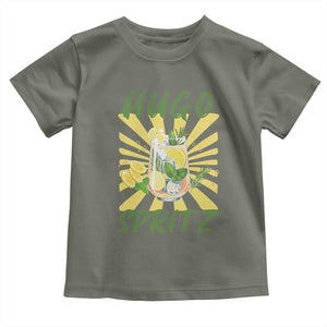 Hugo Spritz Toddler T Shirt Funny Tropical Cocktail Vacation TS12 Military Green Print Your Wear