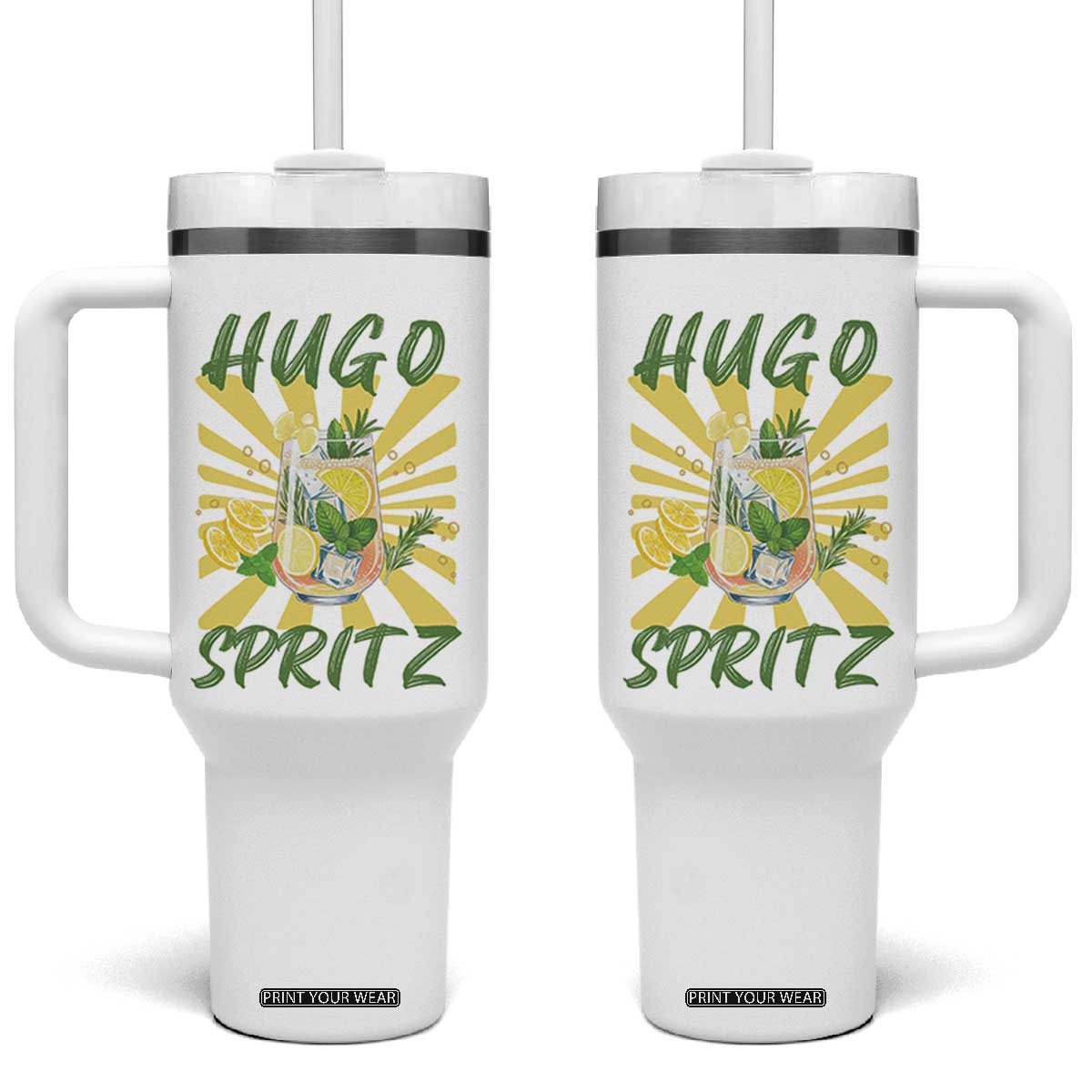 Hugo Spritz Tumbler With Handle Funny Tropical Cocktail Vacation