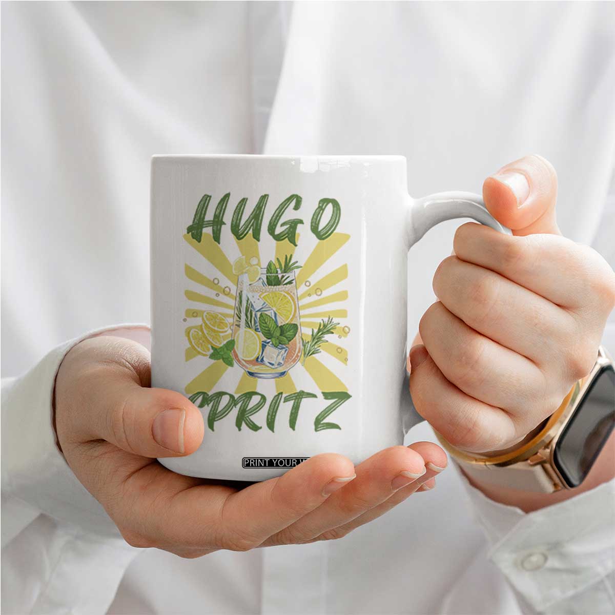 Hugo Spritz Coffee Mug Funny Tropical Cocktail Vacation TS12 Print Your Wear