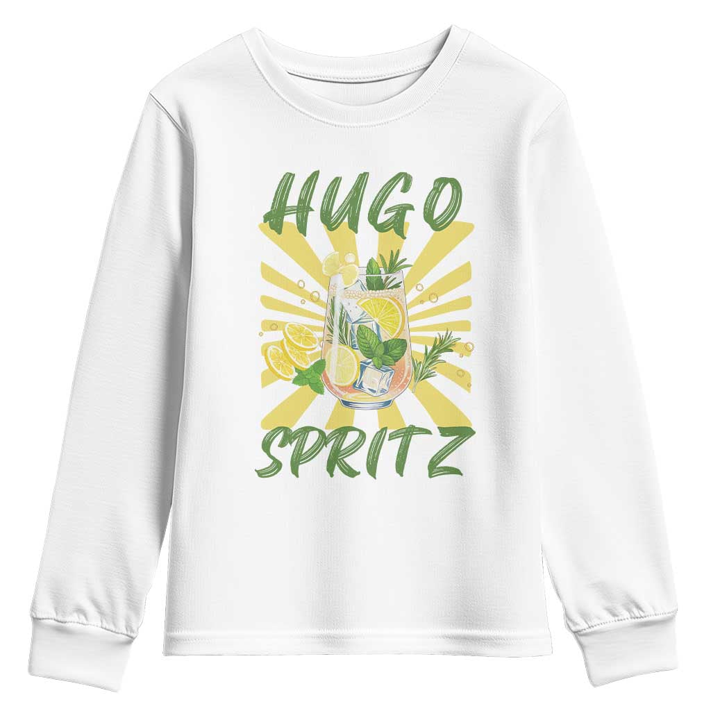 Hugo Spritz Youth Sweatshirt Funny Tropical Cocktail Vacation TS12 White Print Your Wear