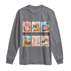 Oh Sip It Is A Girls Trip Long Sleeve Shirt Beach Trip Best Friends Gift TS12 Charcoal Print Your Wear