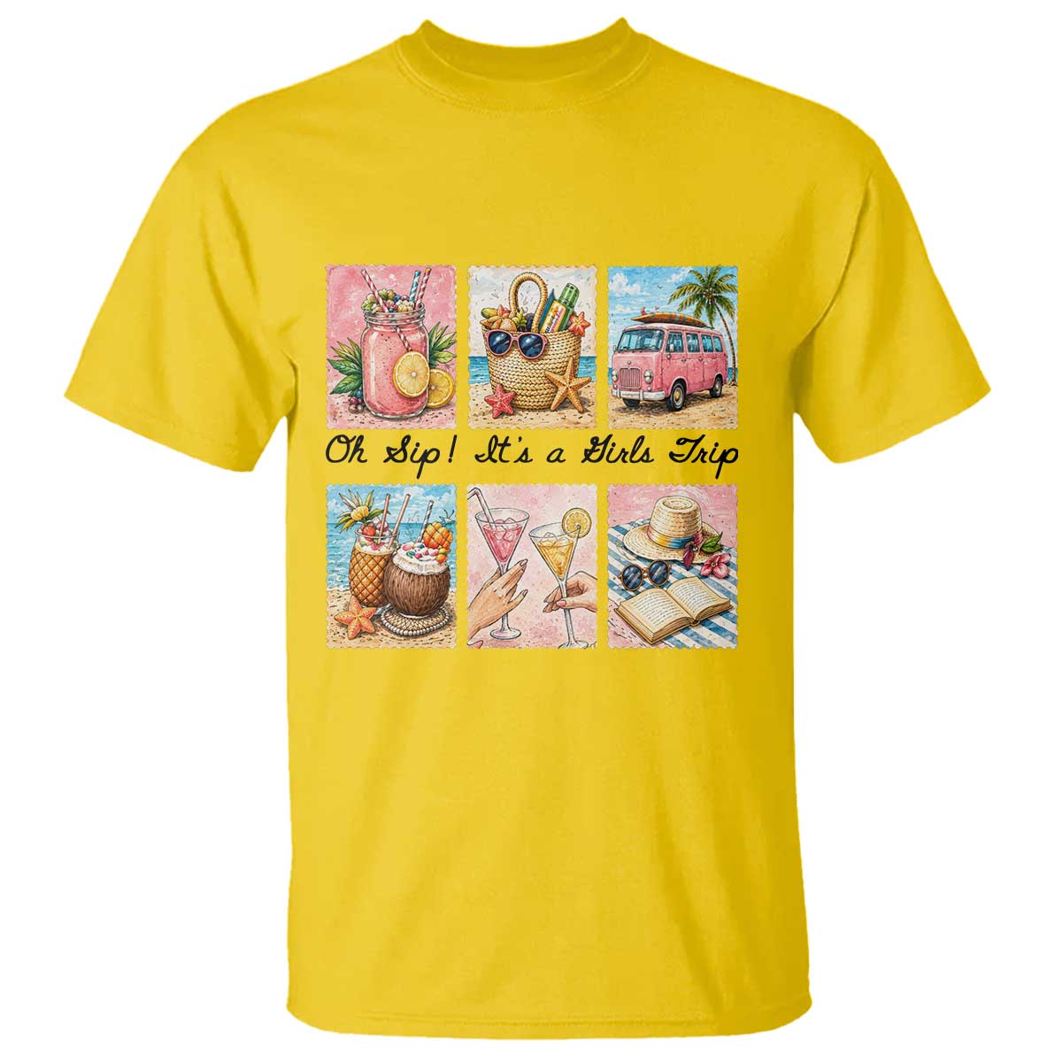 Oh Sip It Is A Girls Trip T Shirt Beach Trip Best Friends Gift TS12 Daisy Print Your Wear