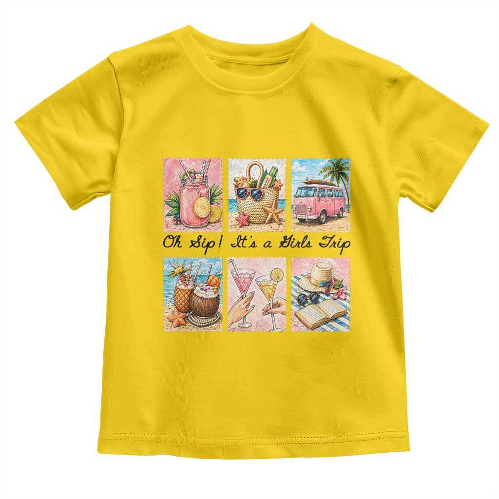 Oh Sip It Is A Girls Trip Toddler T Shirt Beach Trip Best Friends Gift TS12 Daisy Print Your Wear