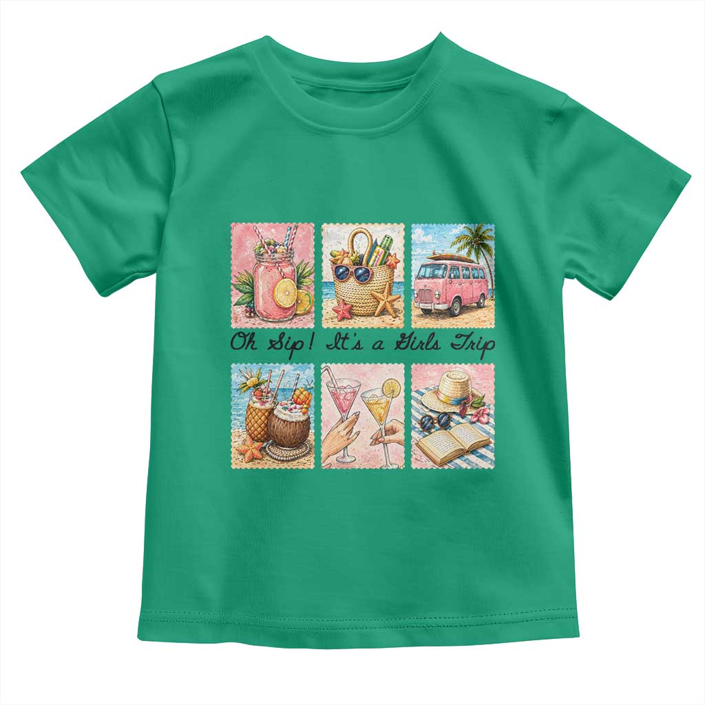 Oh Sip It Is A Girls Trip Toddler T Shirt Beach Trip Best Friends Gift TS12 Irish Green Print Your Wear