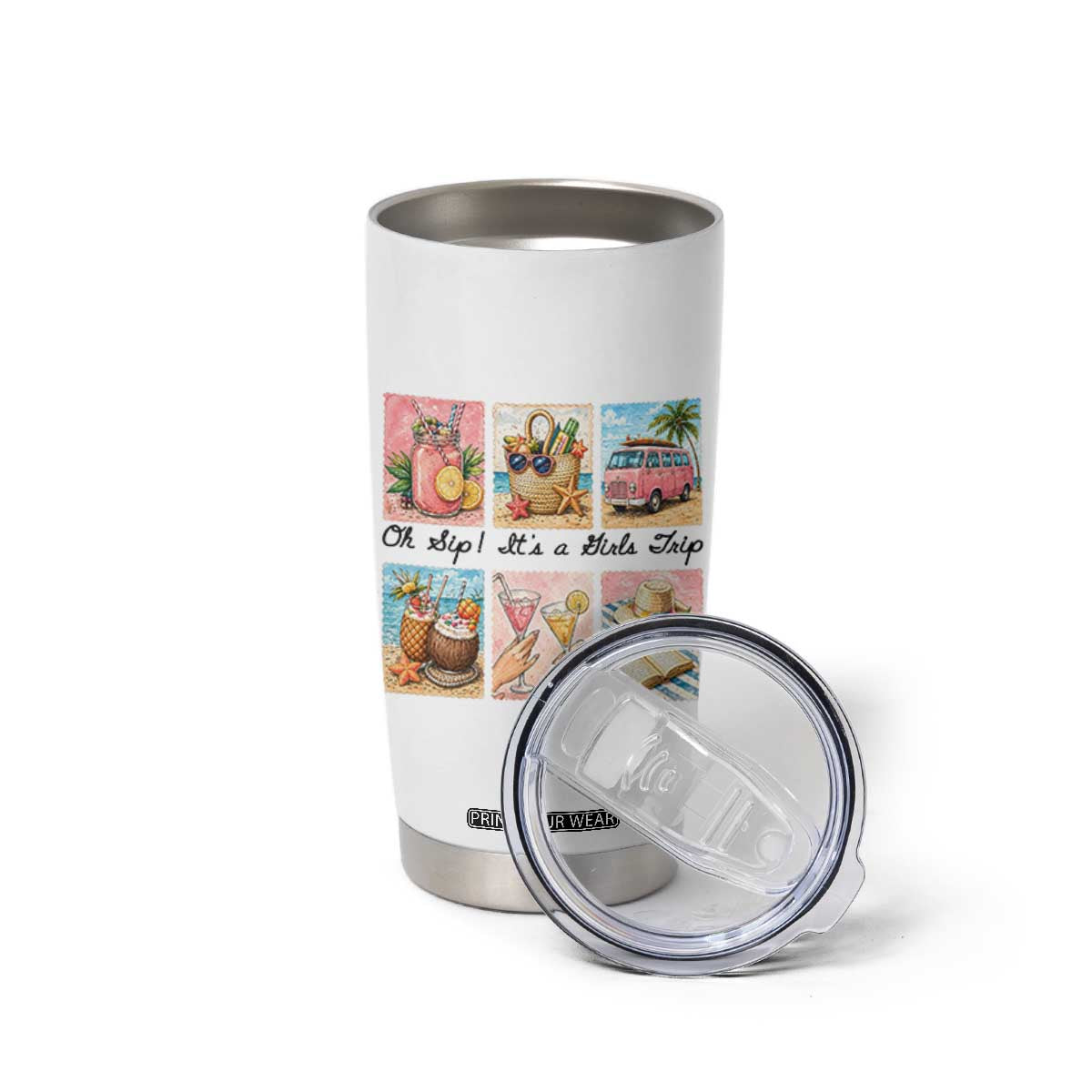 Oh Sip It Is A Girls Trip Tumbler Cup Beach Trip Best Friends Gift TS12 Print Your Wear
