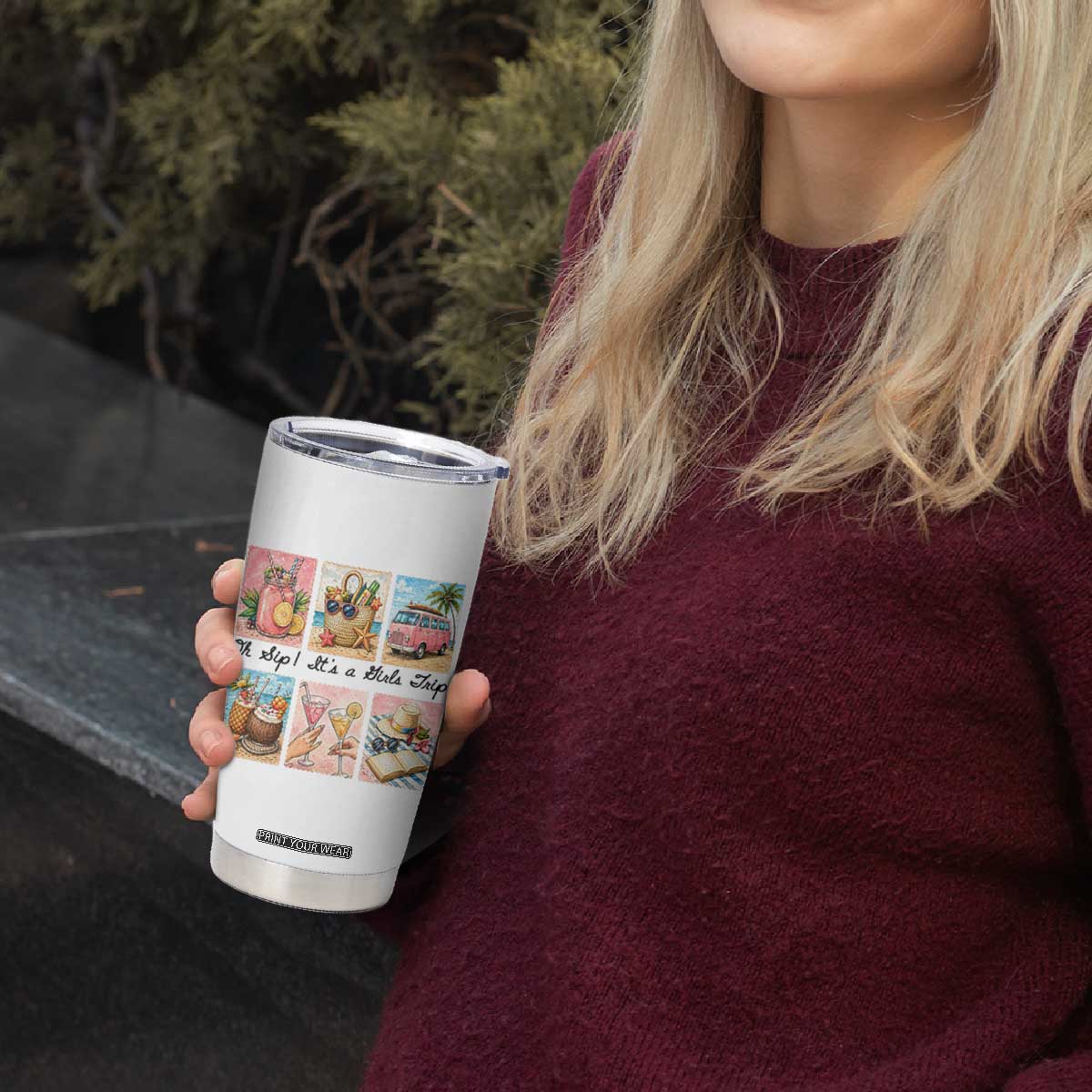Oh Sip It Is A Girls Trip Tumbler Cup Beach Trip Best Friends Gift TS12 Print Your Wear