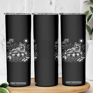 Funny Beach Vacation Trash Panda Skinny Tumbler Summer Raccoon Graphic TS12 Print Your Wear