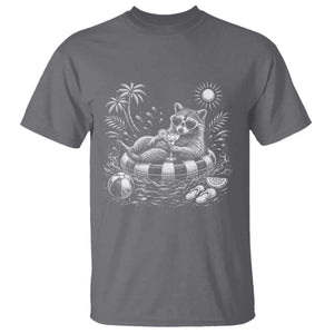 Funny Beach Vacation Trash Panda T Shirt Summer Raccoon Graphic TS12 Charcoal Print Your Wear