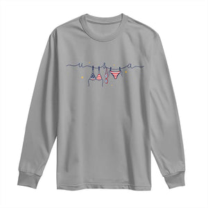 Patriotic American Flag Bikini Long Sleeve Shirt USA Summer Vacation Gift TS12 Sport Gray Print Your Wear
