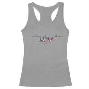 Patriotic American Flag Bikini Racerback Tank Top USA Summer Vacation Gift TS12 Sport Gray Print Your Wear