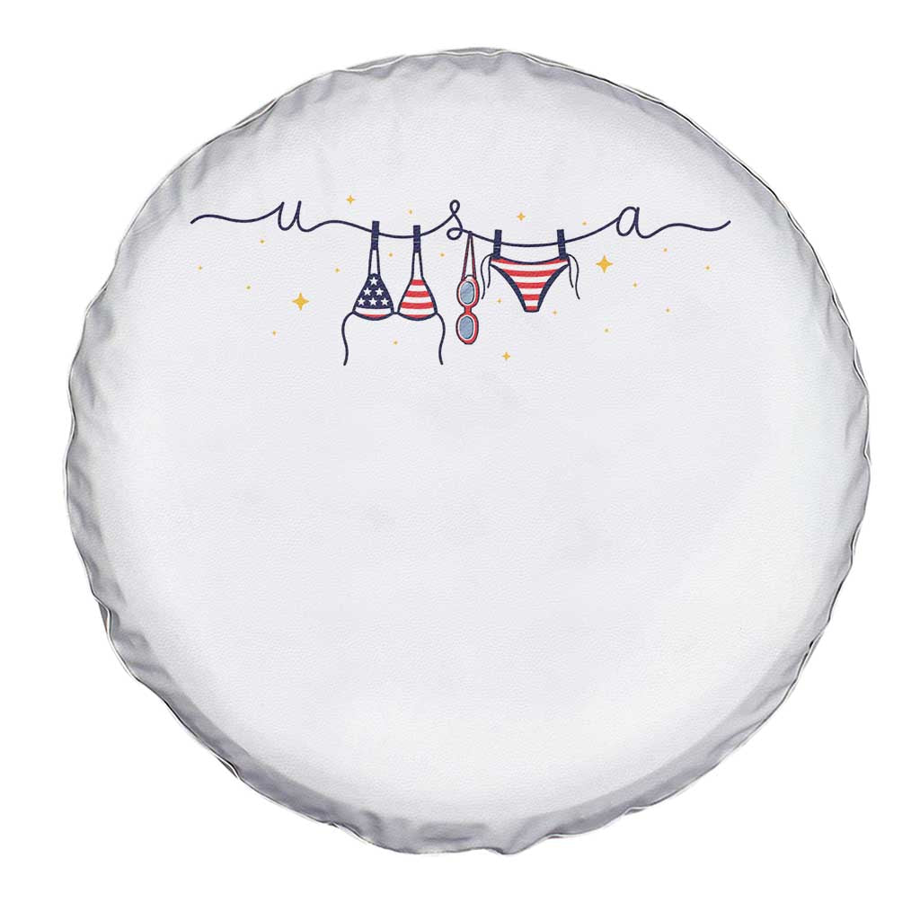 Patriotic American Flag Bikini Spare Tire Cover USA Summer Vacation Gift TS12 Print Your Wear