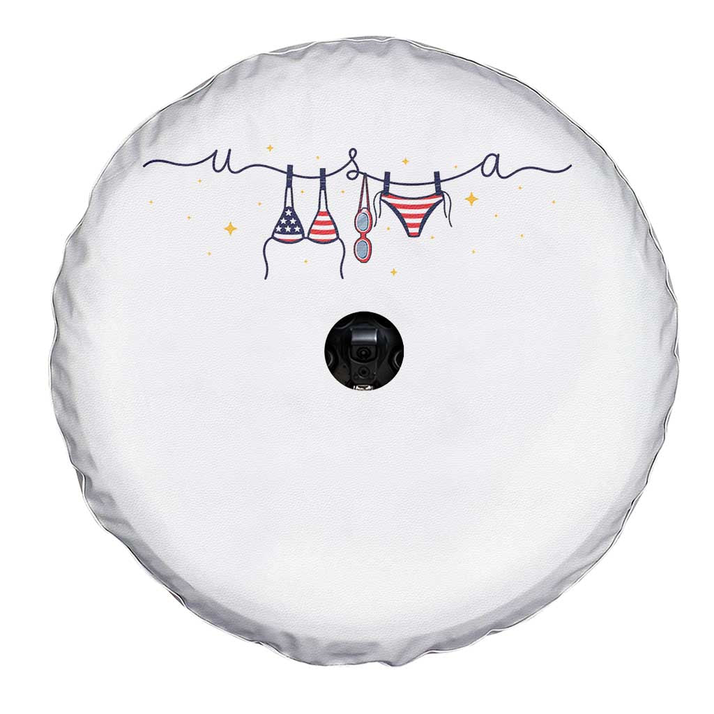 Patriotic American Flag Bikini Spare Tire Cover USA Summer Vacation Gift TS12 Print Your Wear