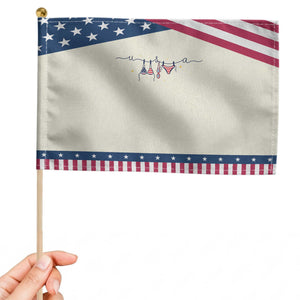 American Flag Bikini Patriotic Handheld Flag USA Summer Vacation Gift