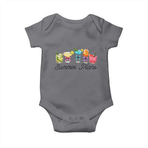 Funny Summer Plans Baby Onesie Refreshing Tropical Cocktail Lover Gift TS12 Charcoal Print Your Wear