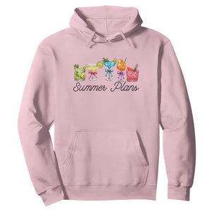 Funny Summer Plans Hoodie Refreshing Tropical Cocktail Lover Gift TS12 Light Pink Print Your Wear