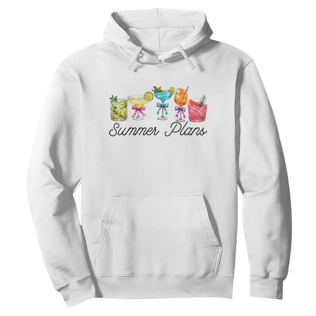 Funny Summer Plans Hoodie Refreshing Tropical Cocktail Lover Gift TS12 White Print Your Wear