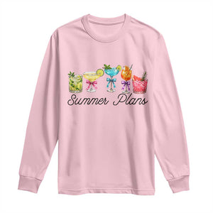 Funny Summer Plans Long Sleeve Shirt Refreshing Tropical Cocktail Lover Gift