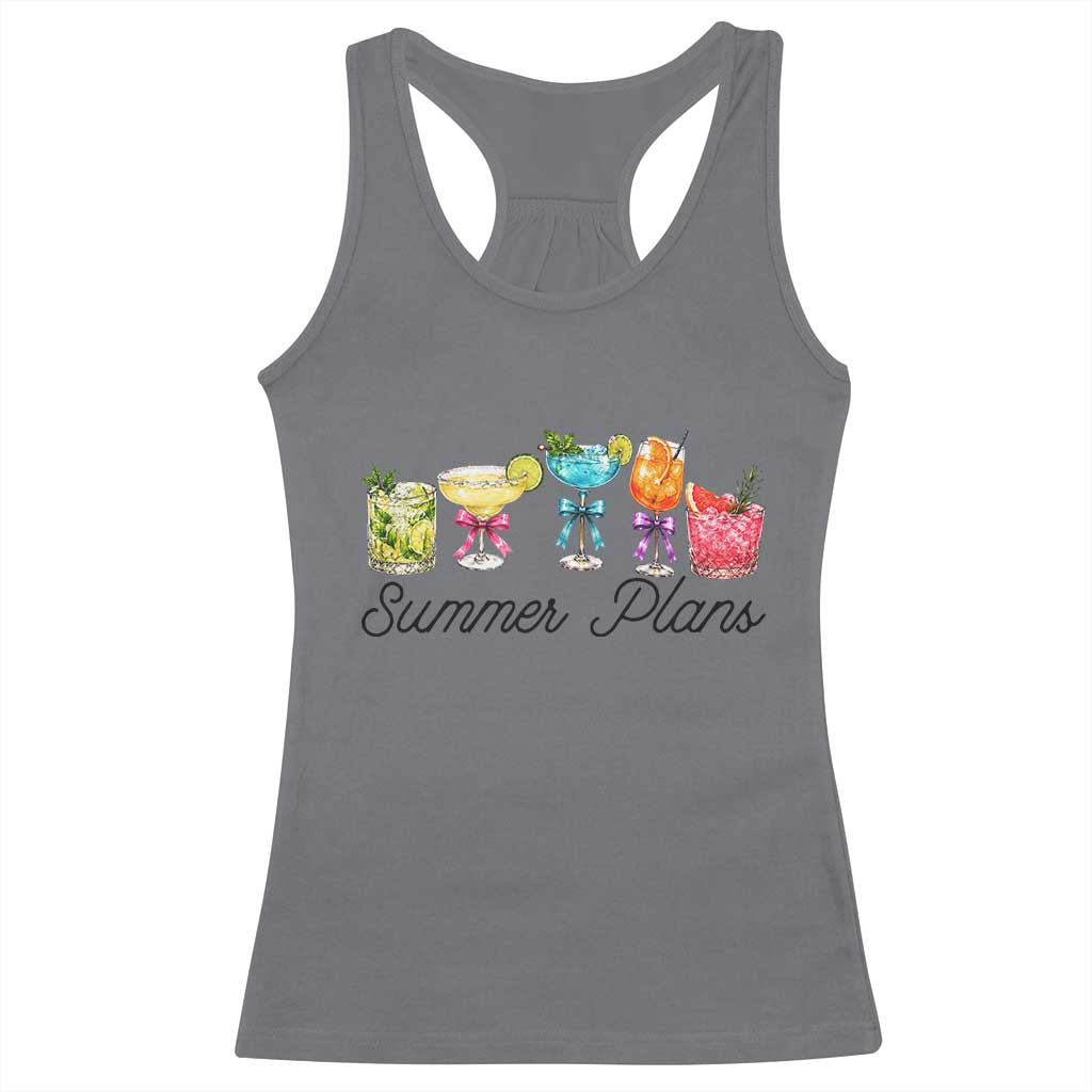 Funny Summer Plans Racerback Tank Top Refreshing Tropical Cocktail Lover Gift TS12 Charcoal Print Your Wear