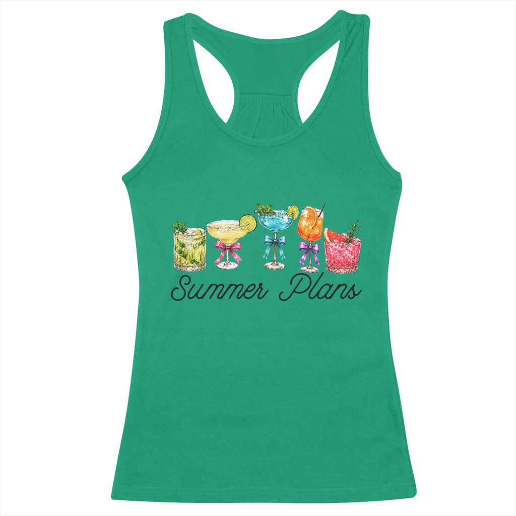 Funny Summer Plans Racerback Tank Top Refreshing Tropical Cocktail Lover Gift TS12 Irish Green Print Your Wear