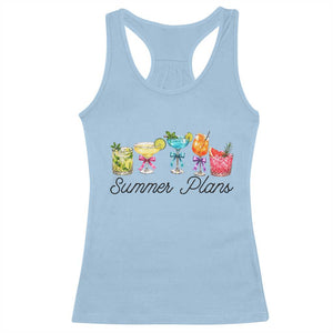 Funny Summer Plans Racerback Tank Top Refreshing Tropical Cocktail Lover Gift TS12 Light Blue Print Your Wear