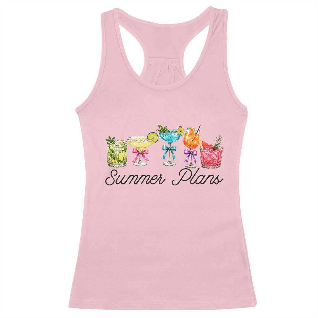 Funny Summer Plans Racerback Tank Top Refreshing Tropical Cocktail Lover Gift TS12 Light Pink Print Your Wear