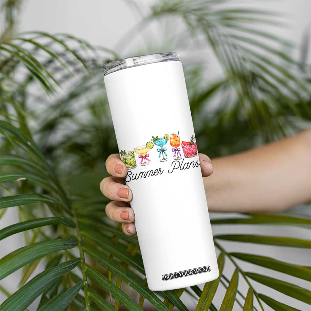 Funny Summer Plans Skinny Tumbler Refreshing Tropical Cocktail Lover Gift TS12 Print Your Wear