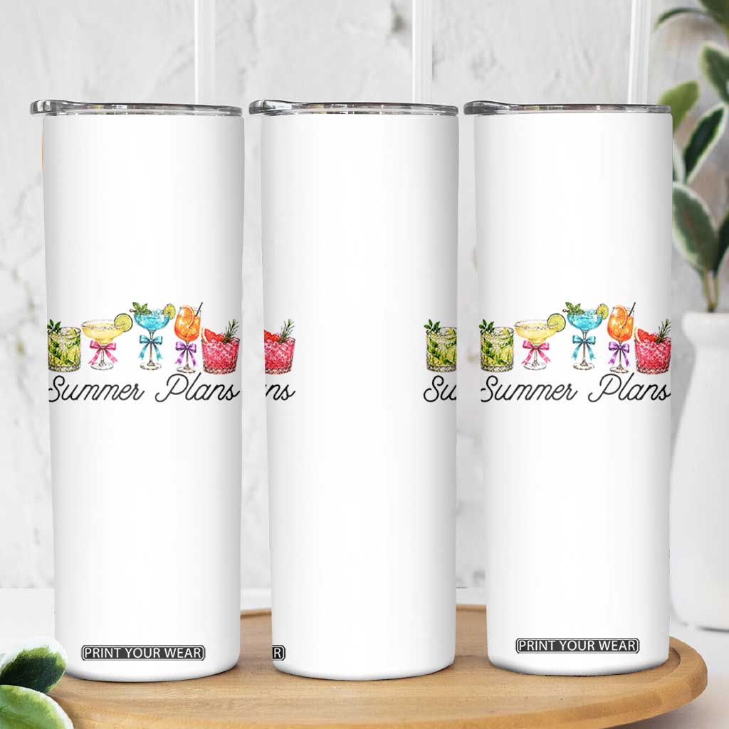 Funny Summer Plans Skinny Tumbler Refreshing Tropical Cocktail Lover Gift TS12 Print Your Wear