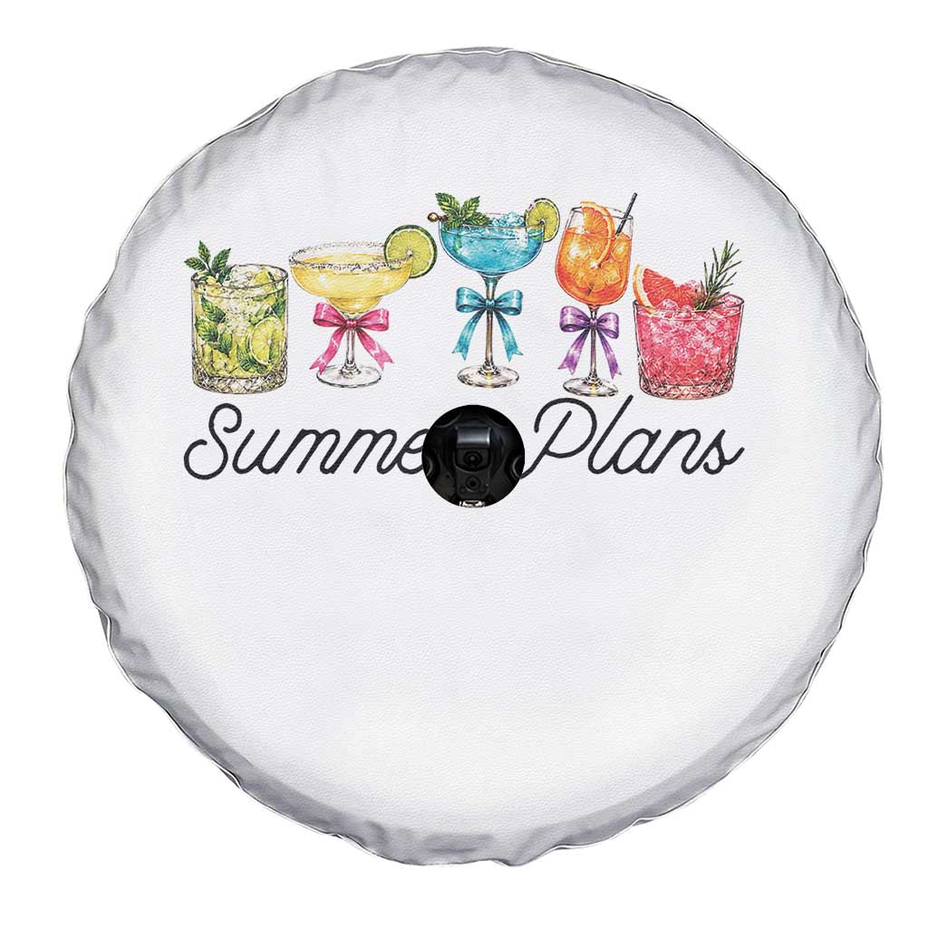 Funny Summer Plans Spare Tire Cover Refreshing Tropical Cocktail Lover Gift TS12 Print Your Wear