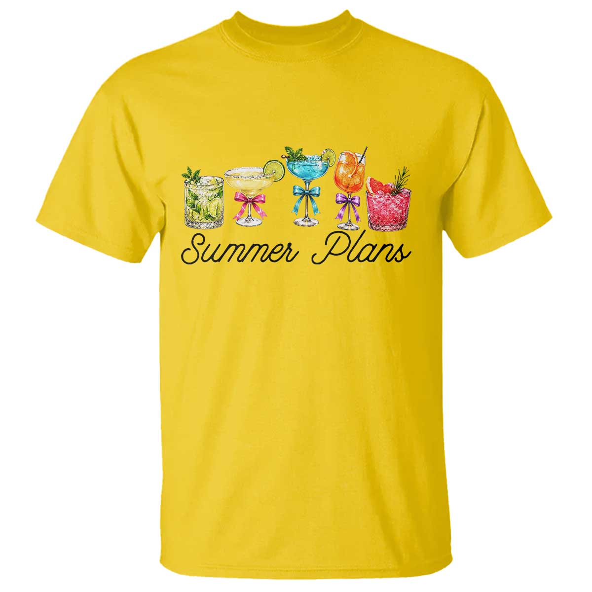 Funny Summer Plans T Shirt Refreshing Tropical Cocktail Lover Gift