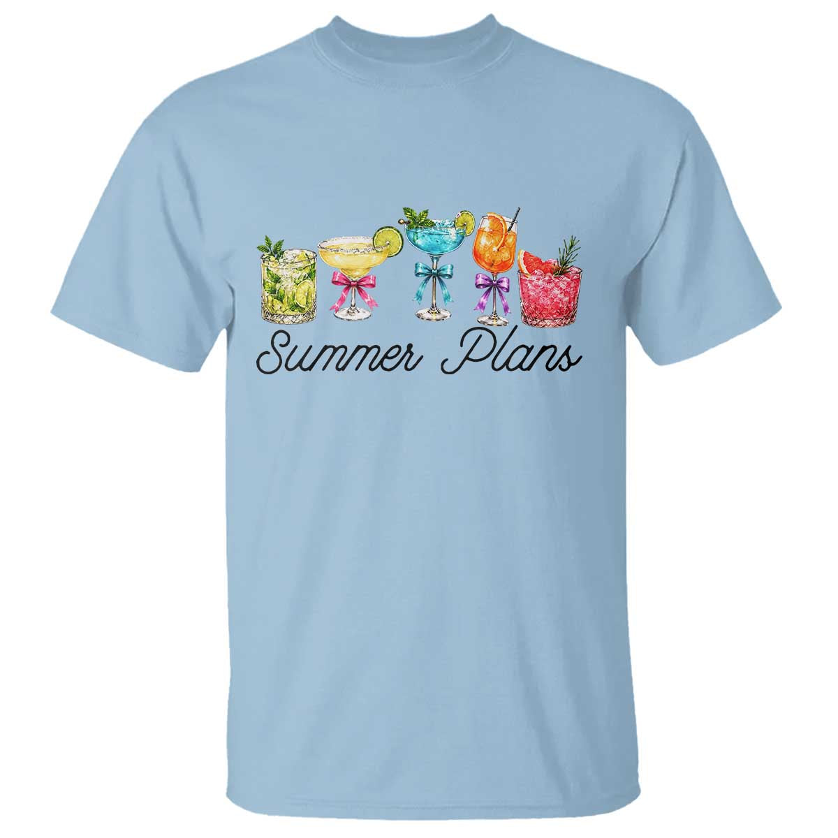 Funny Summer Plans T Shirt Refreshing Tropical Cocktail Lover Gift