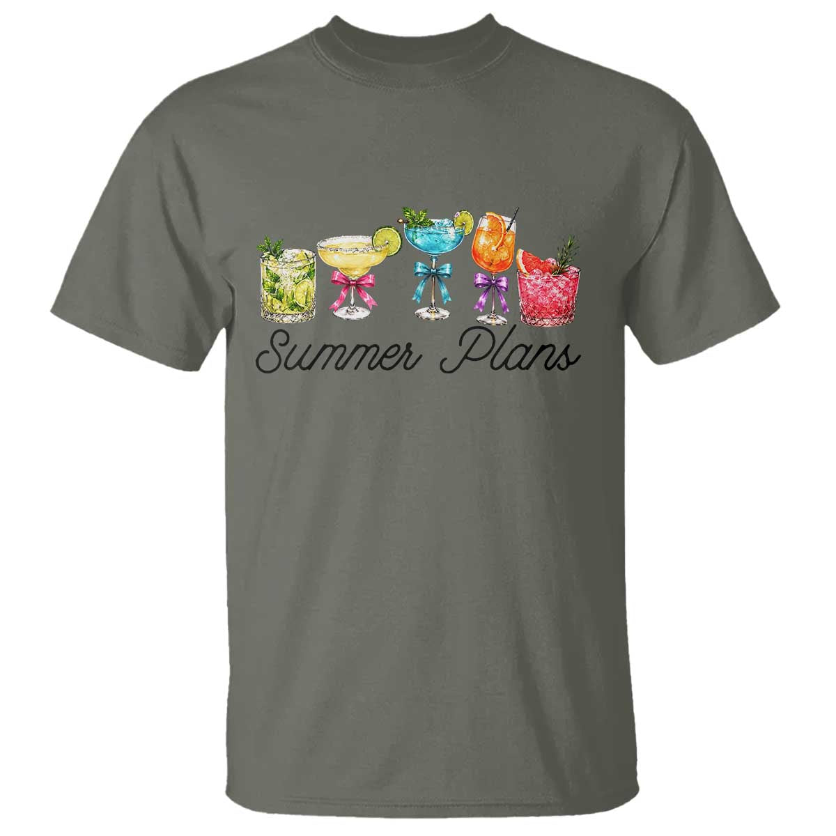 Funny Summer Plans T Shirt Refreshing Tropical Cocktail Lover Gift