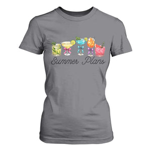 Funny Summer Plans T Shirt For Women Refreshing Tropical Cocktail Lover Gift TS12 Charcoal Print Your Wear