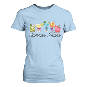Funny Summer Plans T Shirt For Women Refreshing Tropical Cocktail Lover Gift TS12 Light Blue Print Your Wear