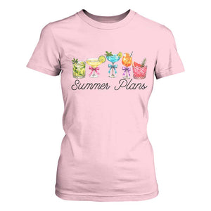 Funny Summer Plans T Shirt For Women Refreshing Tropical Cocktail Lover Gift TS12 Light Pink Print Your Wear