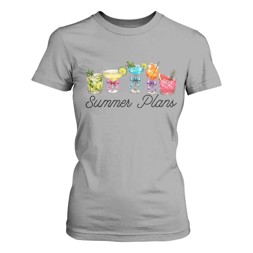 Funny Summer Plans T Shirt For Women Refreshing Tropical Cocktail Lover Gift TS12 Sport Gray Print Your Wear