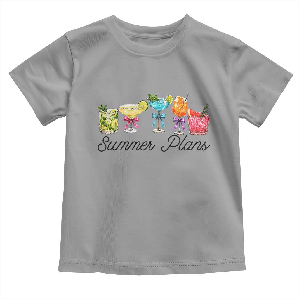 Funny Summer Plans Toddler T Shirt Refreshing Tropical Cocktail Lover Gift TS12 Sport Gray Print Your Wear