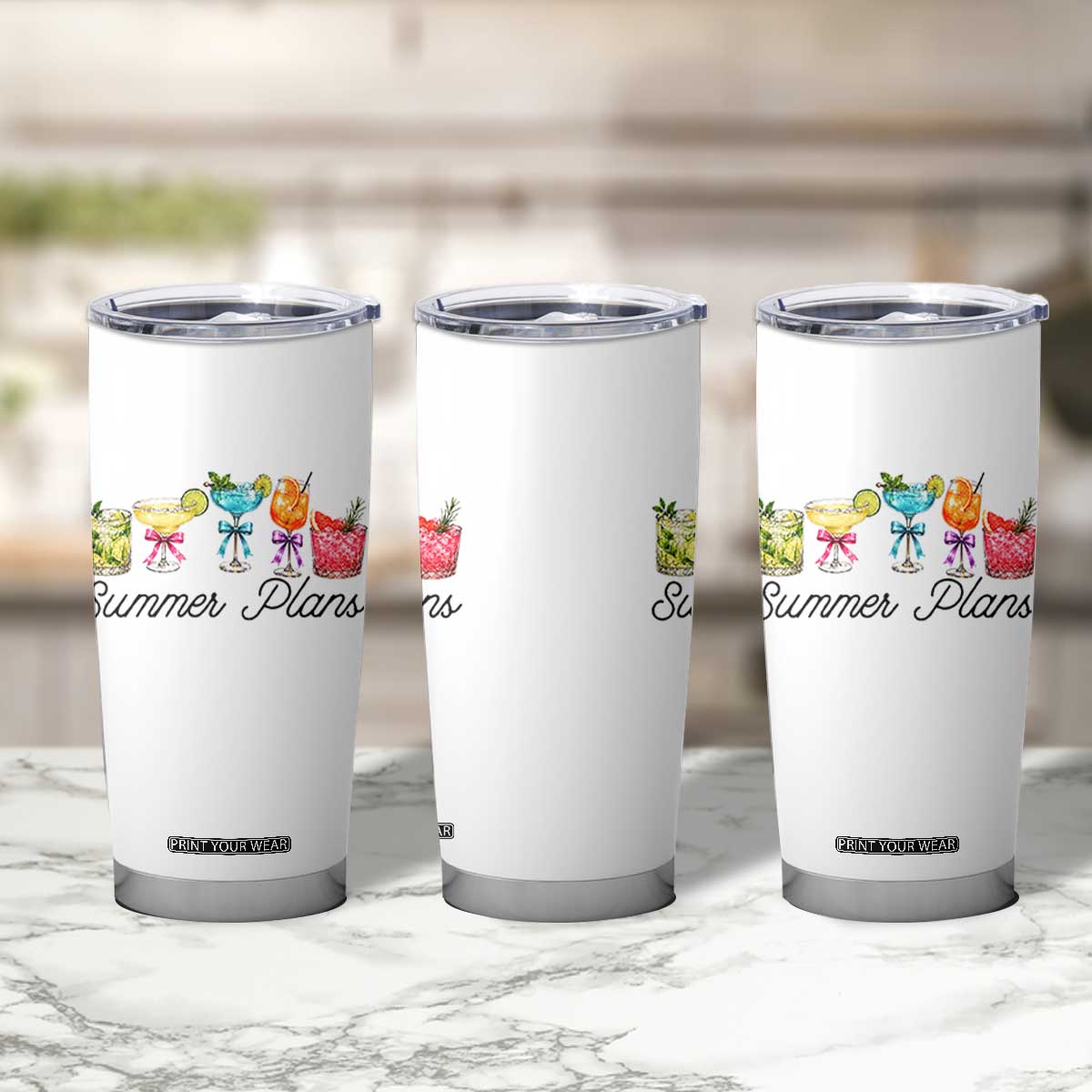 Funny Summer Plans Tumbler Cup Refreshing Tropical Cocktail Lover Gift