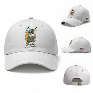 Bruh Its Summer Baseball Cap Funny Hawaiian Goose Surfer Graphic