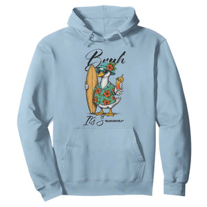 Bruh Its Summer Hoodie Funny Hawaiian Goose Surfer Graphic