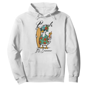 Bruh Its Summer Hoodie Funny Hawaiian Goose Surfer Graphic