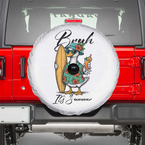 Bruh Its Summer Spare Tire Cover Funny Hawaiian Goose Surfer Graphic TS12 White Print Your Wear