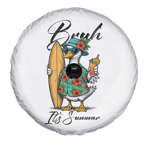Bruh Its Summer Spare Tire Cover Funny Hawaiian Goose Surfer Graphic TS12 Print Your Wear