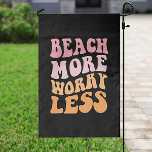 Beach More Worry Less Garden Flag Boho Summer Vacation