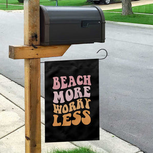 Beach More Worry Less Garden Flag Boho Summer Vacation