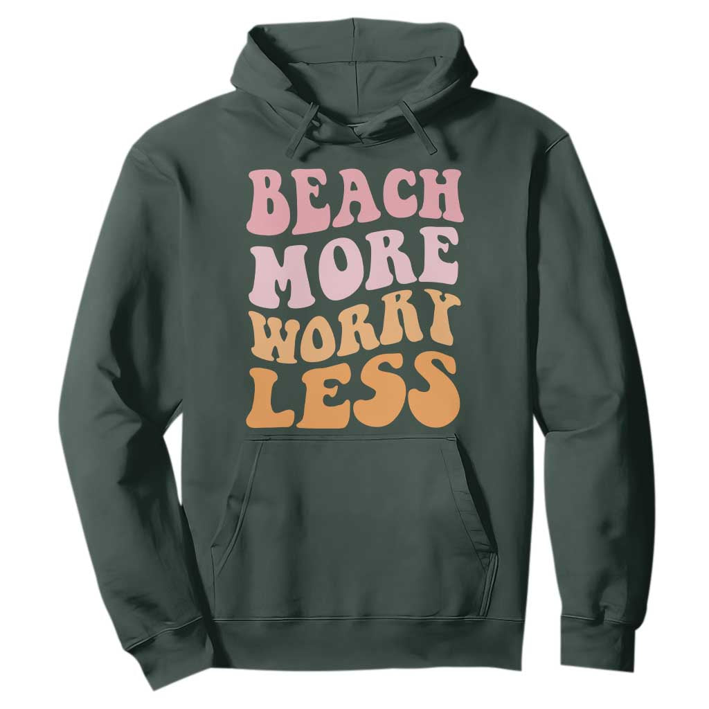 Beach More Worry Less Hoodie Boho Summer Vacation