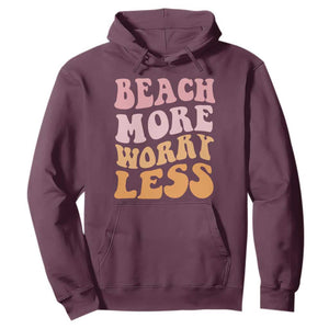Beach More Worry Less Hoodie Boho Summer Vacation