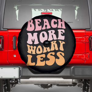 Beach More Worry Less Spare Tire Cover Boho Summer Vacation