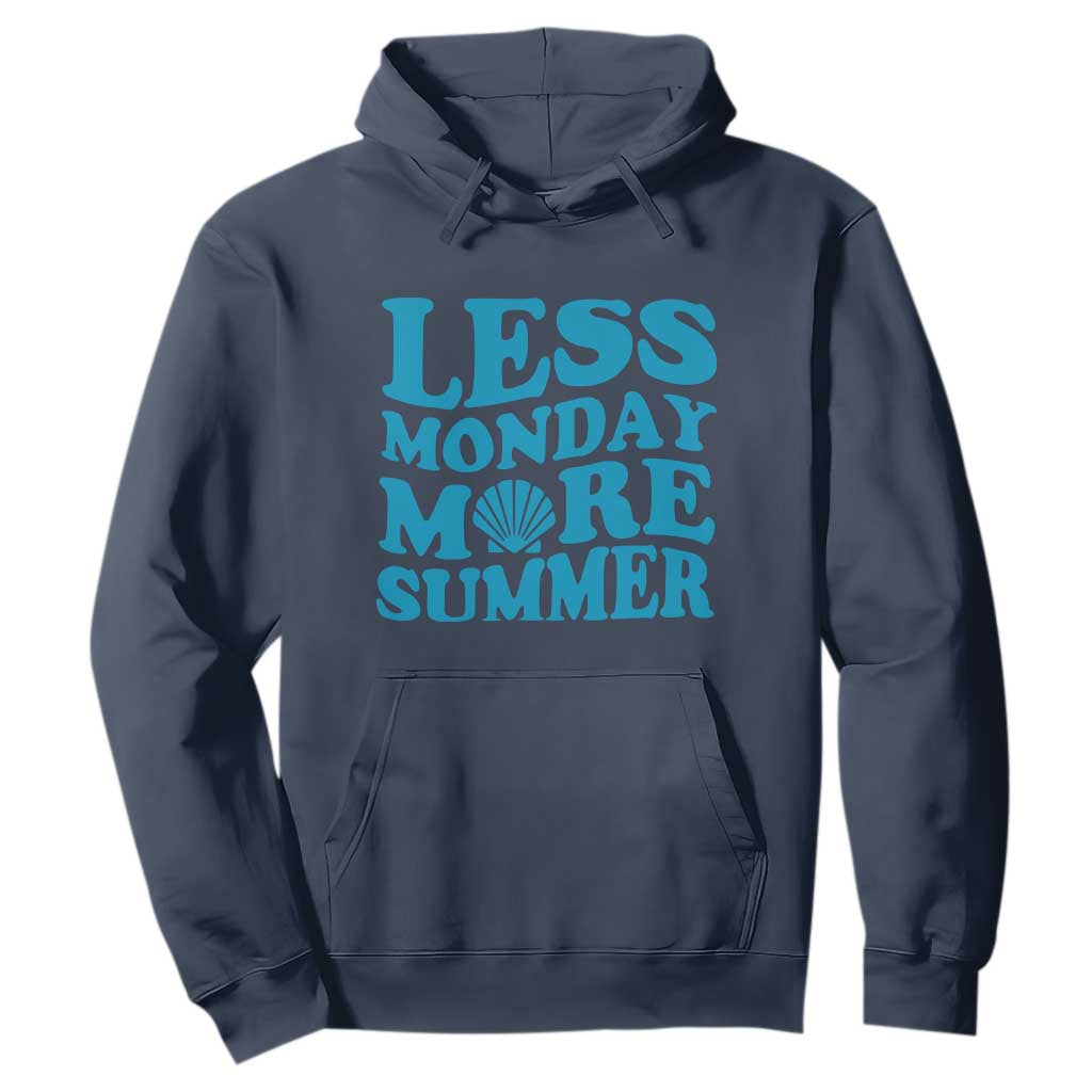 Less Monday More Summer Hoodie Retro Beach Seashell Graphic