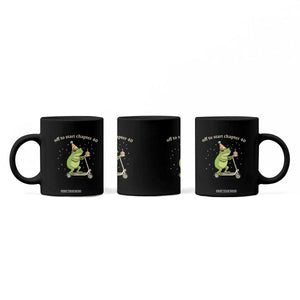 Off To Start Chapter 40 Coffee Mug Funny Frog Scooter 40th Birthday Gift